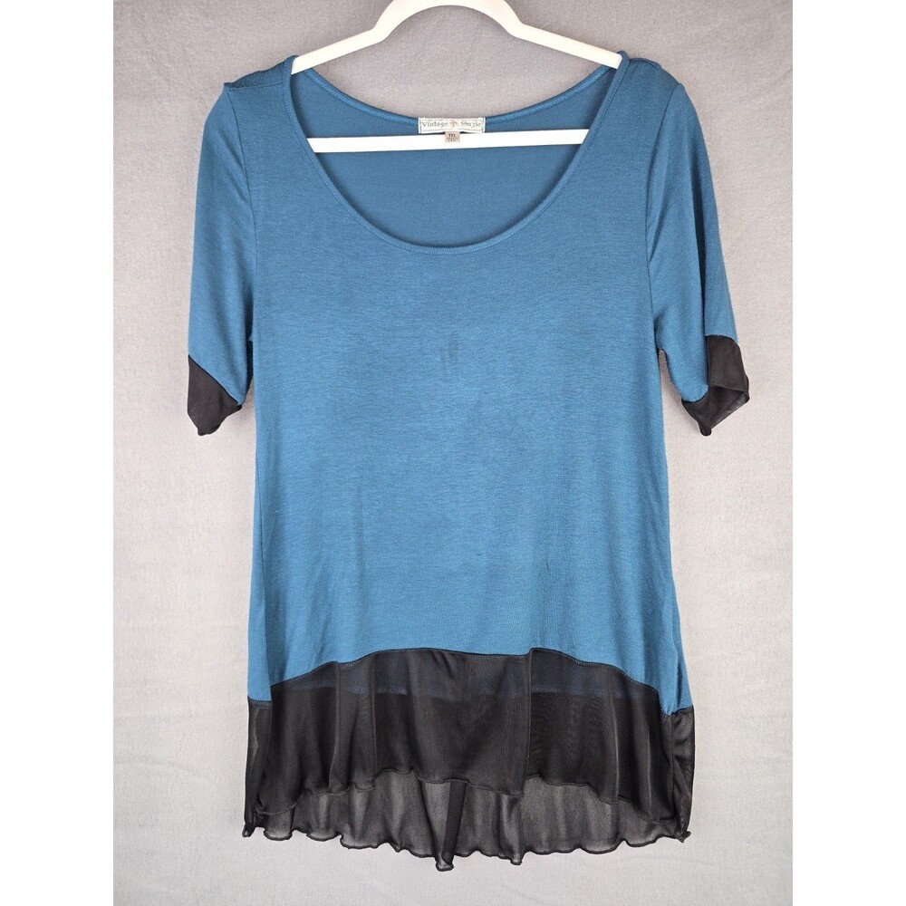 Vintage Susie Womens M Top Lagenlook Tunic Boho‎ Oversized Blouse